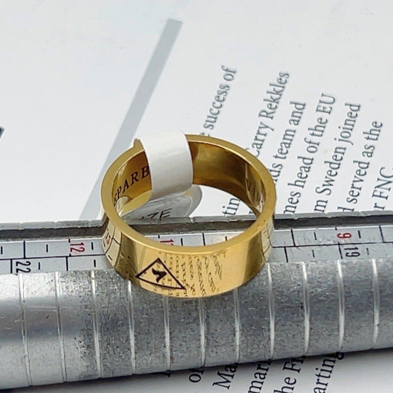 8Mm Stainless Steel Masonic Triangle Logo Men'S Ring Masonic Logo Corrosion Ring - Image 4